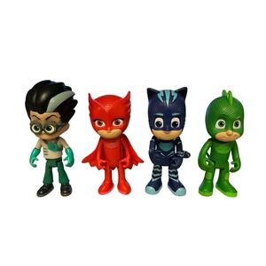 PJ Masks Deluxe Talking Figure Lot Just Play Catboy Owlette Gekko Romeo 6 Inch